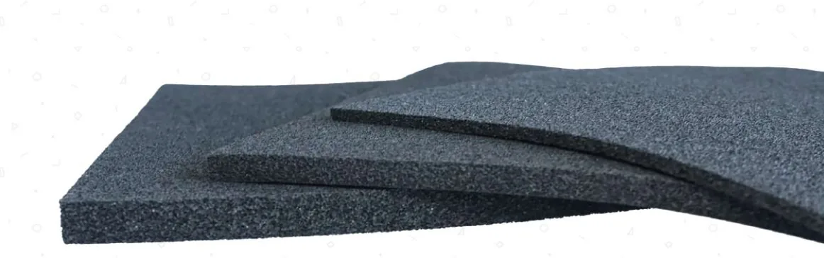  Lastra di gomma espansa EPDM a cella aperta — densità 100±10 kg/m³, spessore 2-60 mm